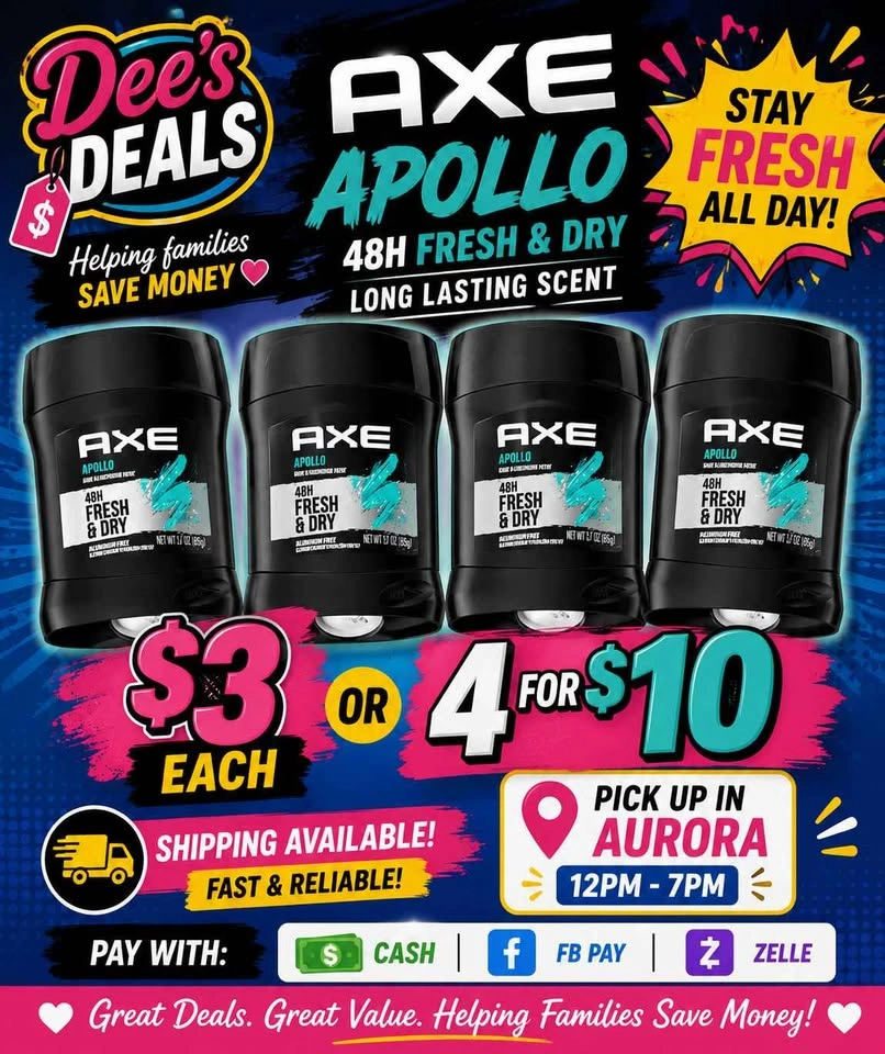 Axe deodorant sale 4 for $10 - photo 2