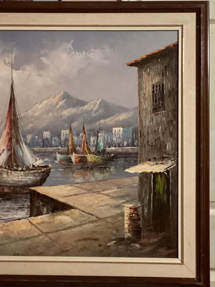 24X36 inches Vintage Original Oil Painting by PAOLO STIRRAT - photo 3