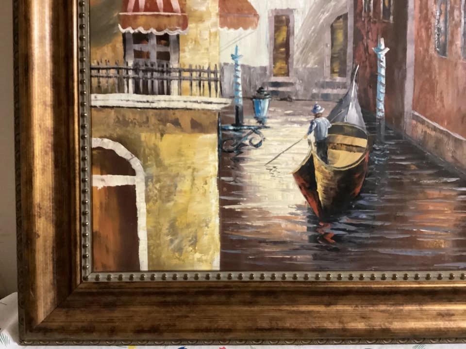 Original Oil on Canvas Painting - Venice Canal Style - photo 4