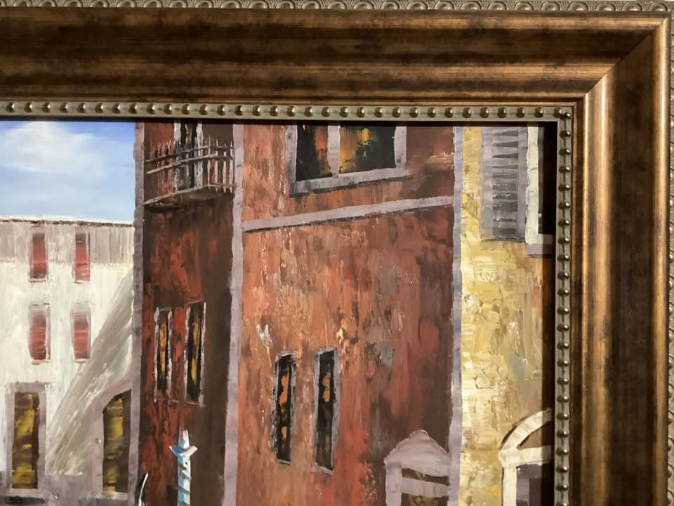 Original Oil on Canvas Painting - Venice Canal Style - photo 5