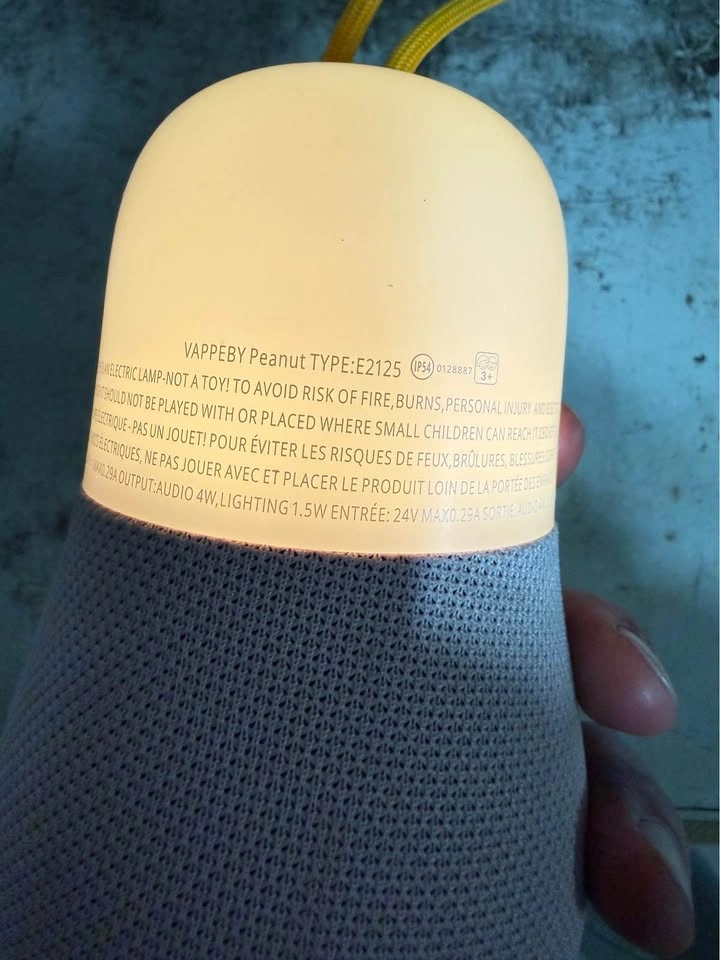 IKEA VAPPEBY Peanut Bluetooth Speaker/Lamp - photo 4