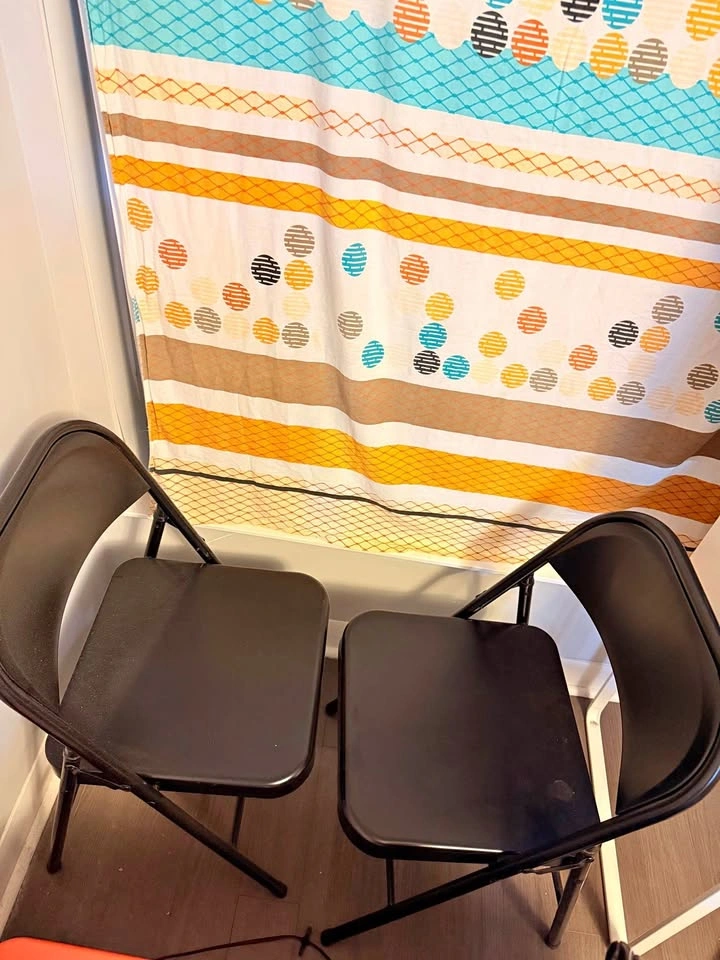 Steel foldable chairs x2 (1 for $10)