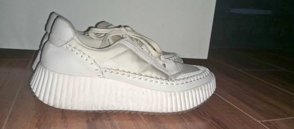 Cream sneakers
