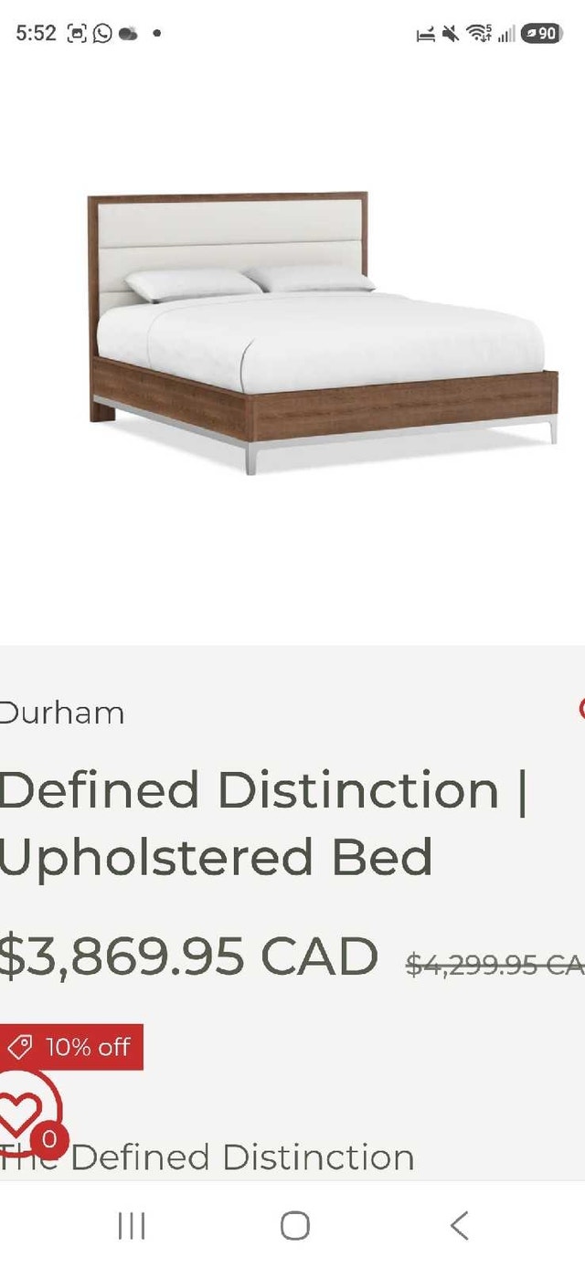 Durham Furniture Defined Distinction Bedroom Set – Solid Cherry