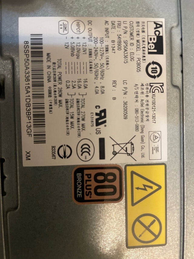 Power Supply for Lenovo ThinkCentre