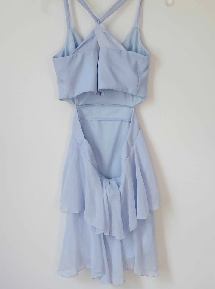 Trendyol Blue Chiffon Cut Out Skater Mini Dress – Size 40 - photo 2