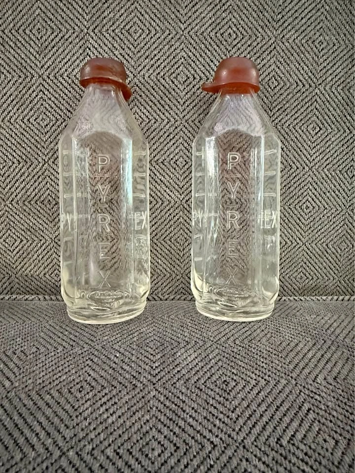 Antique PYREX baby bottles
