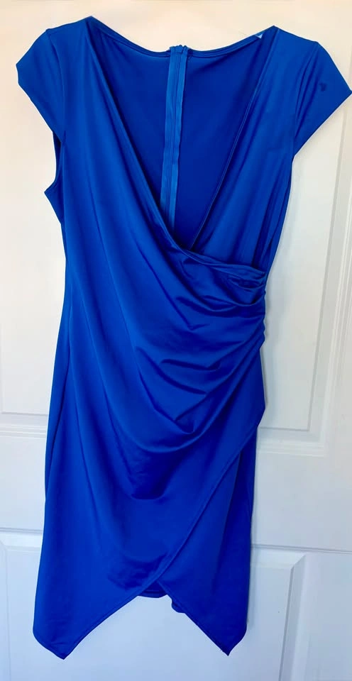 Royal Blue Wrap Style Bodycon Dress XL Size 12-14 - photo 5