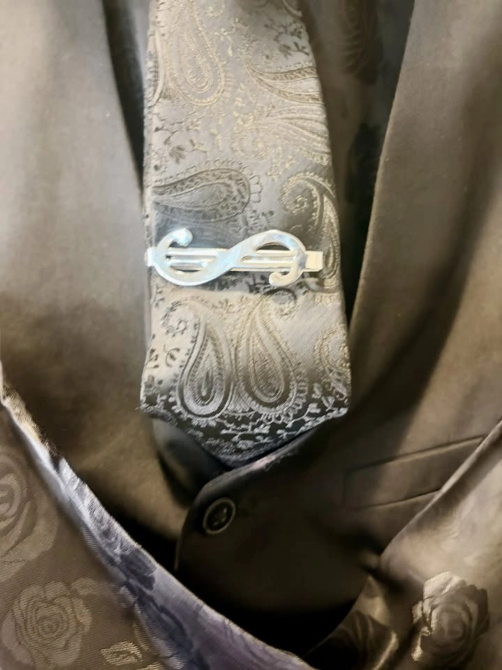 Vintage Reversible Silver Dollar Sign / Bullet Tie Clip - photo 3