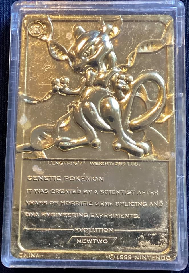 2 Pokémon Authentic 23k Gold-Plated Mewtwo & Togepi Cards - photo 2