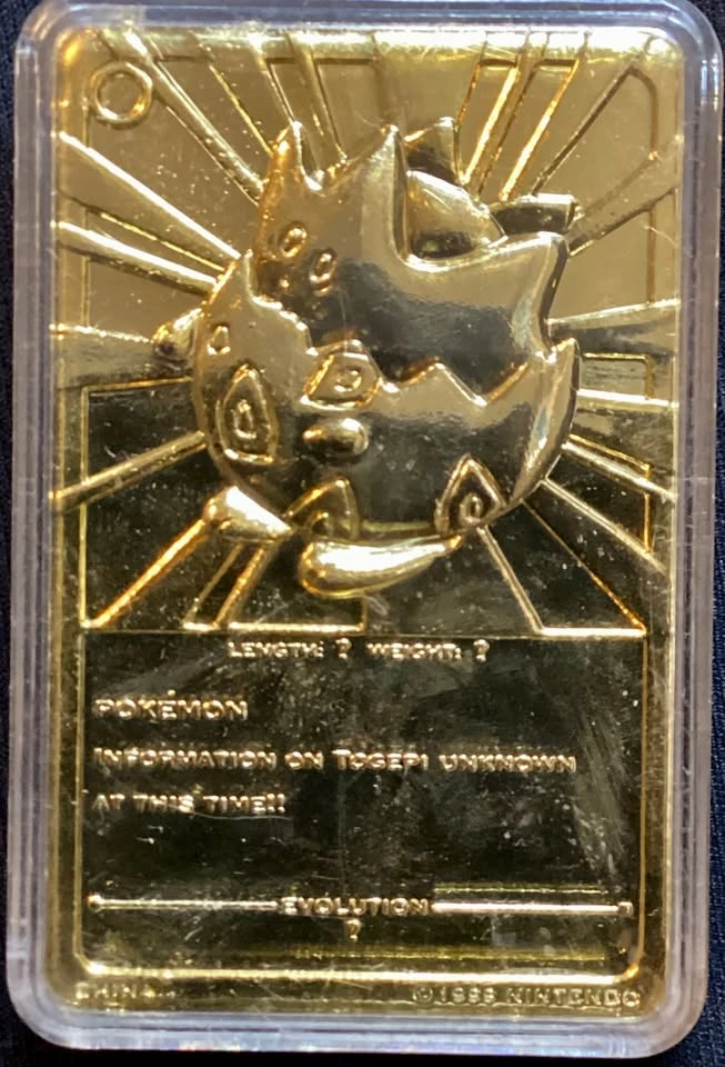 2 Pokémon Authentic 23k Gold-Plated Mewtwo & Togepi Cards - photo 4