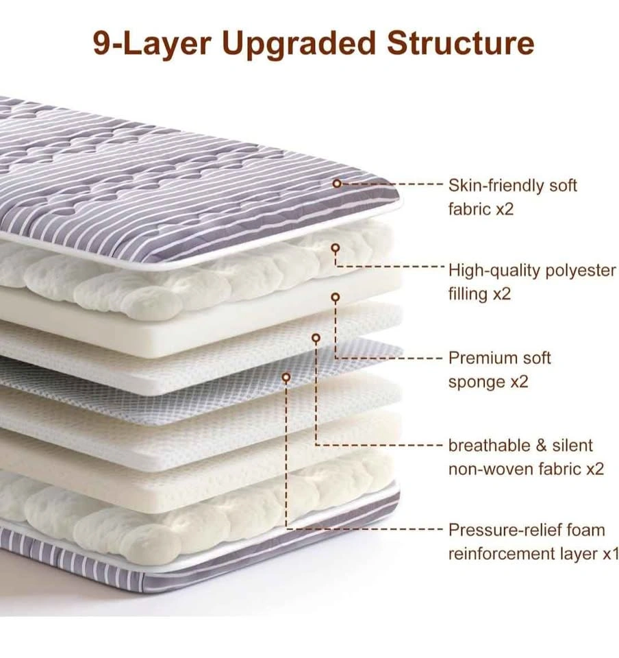 High-Density Foam Mattress Topper Twin, Extra Thick - photo 5