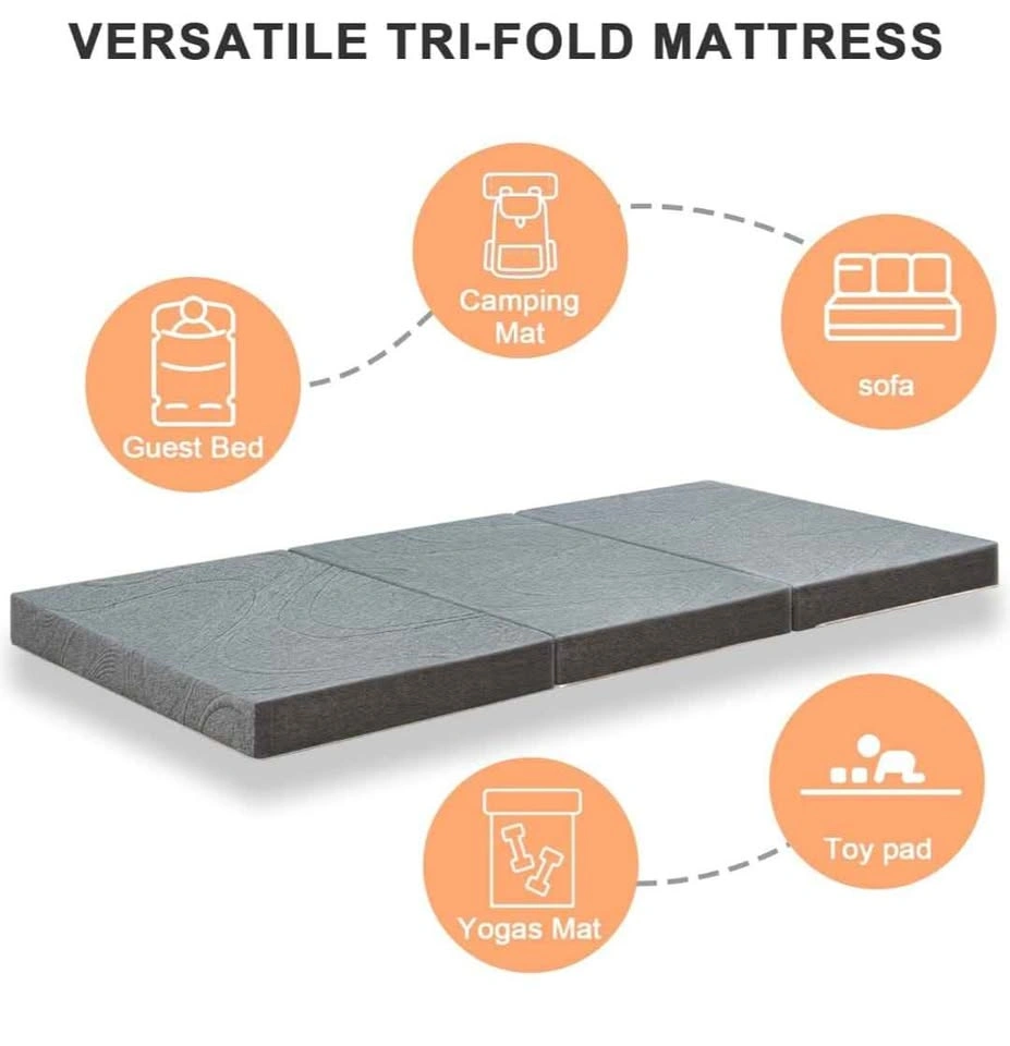 4 Inch Twin Size Tri-fold Foam Mattress - photo 3