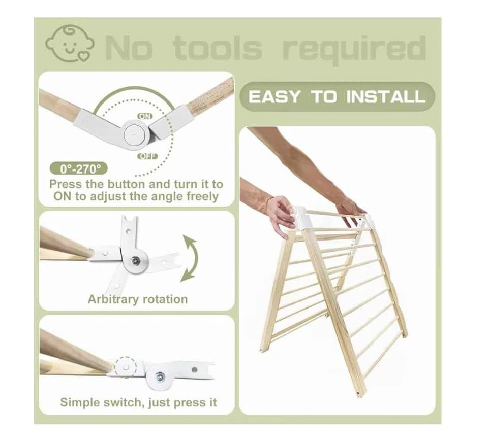 Baby Playpen, 60x60x24 Inch Adjustable Wooden Activity Centre - photo 3