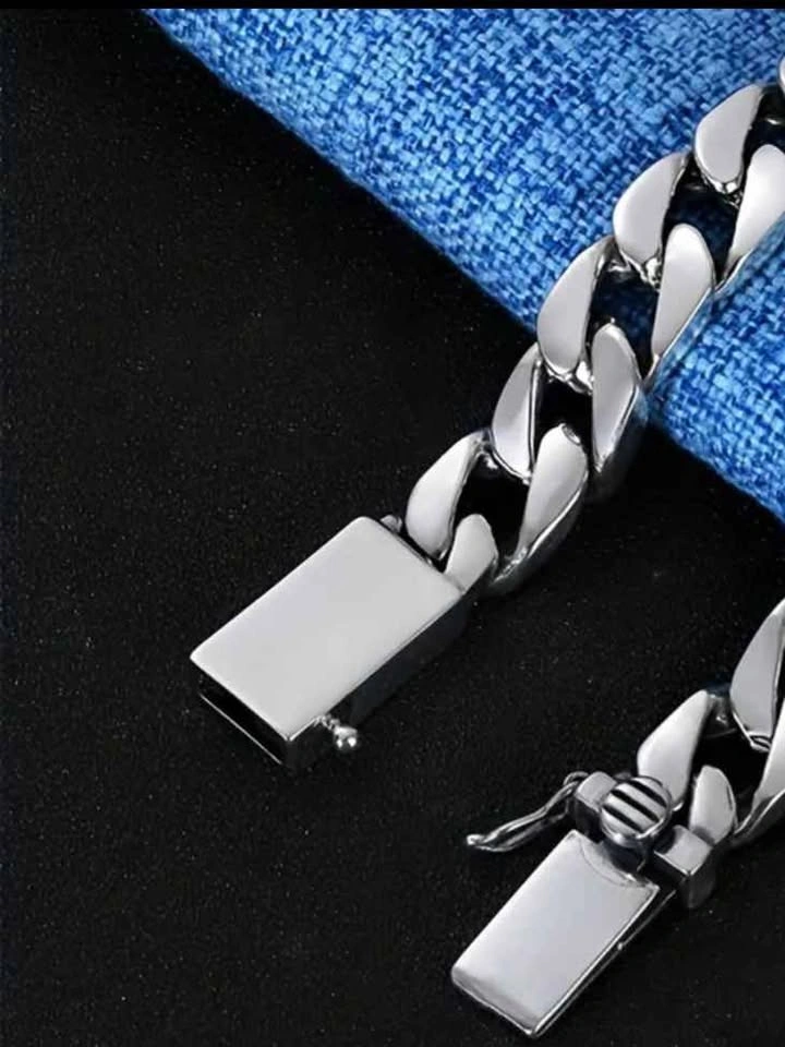 Stainless steel chain bracelet street fashion, fashionable buckl - photo 2