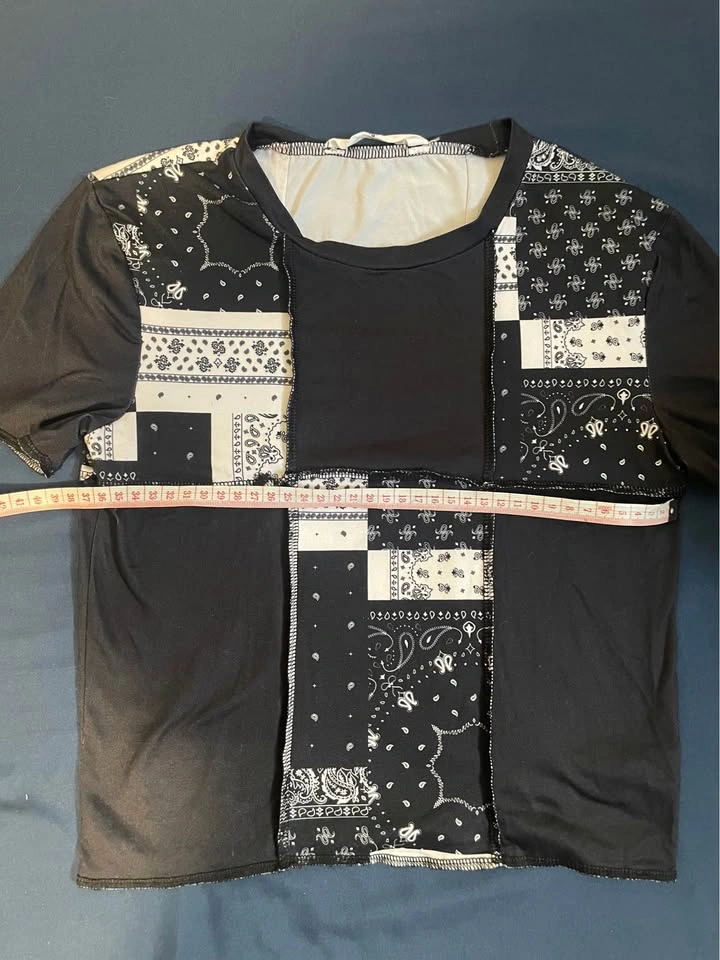 Bluenotes Black Stitched Baby Tee • XS - photo 2