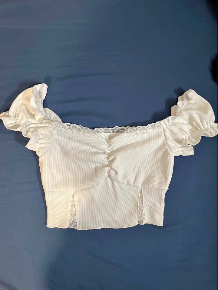 DAZY White Corset/Off-shoulder Top • X-SMALL