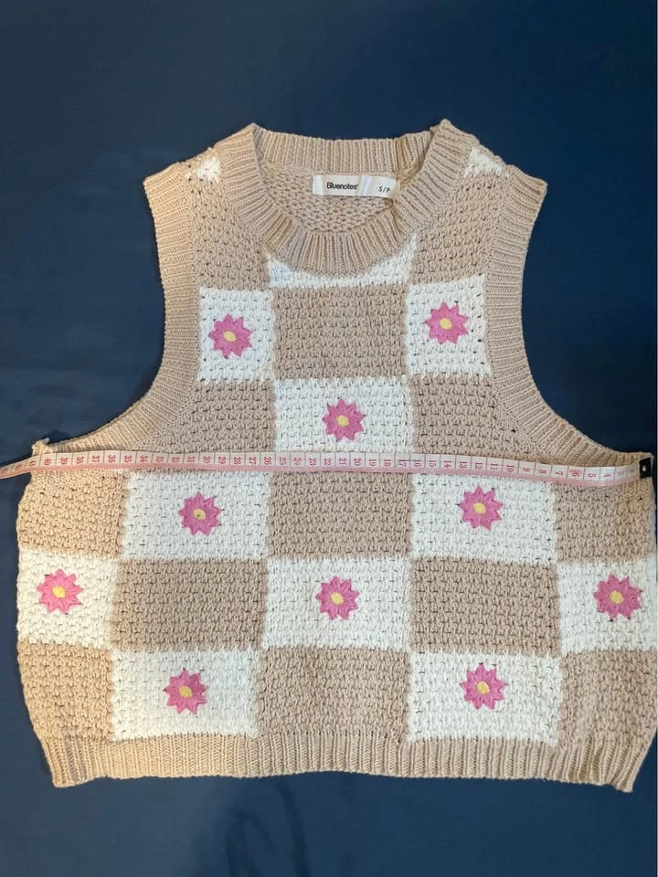 Bluenotes Crochet Vest • SMALL - photo 2