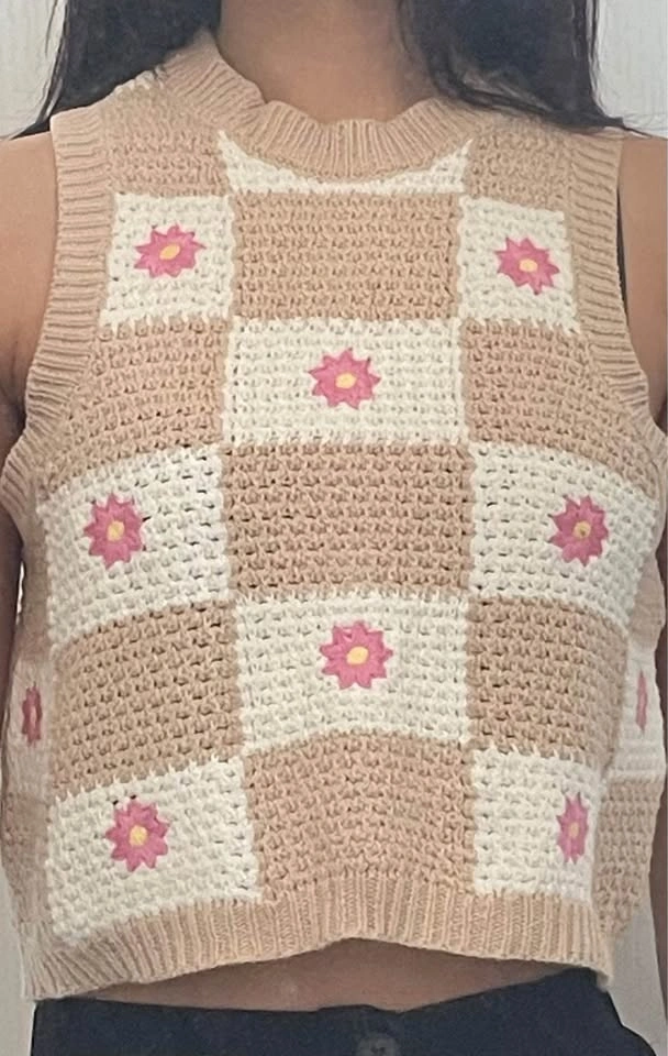 Bluenotes Crochet Vest • SMALL - photo 4