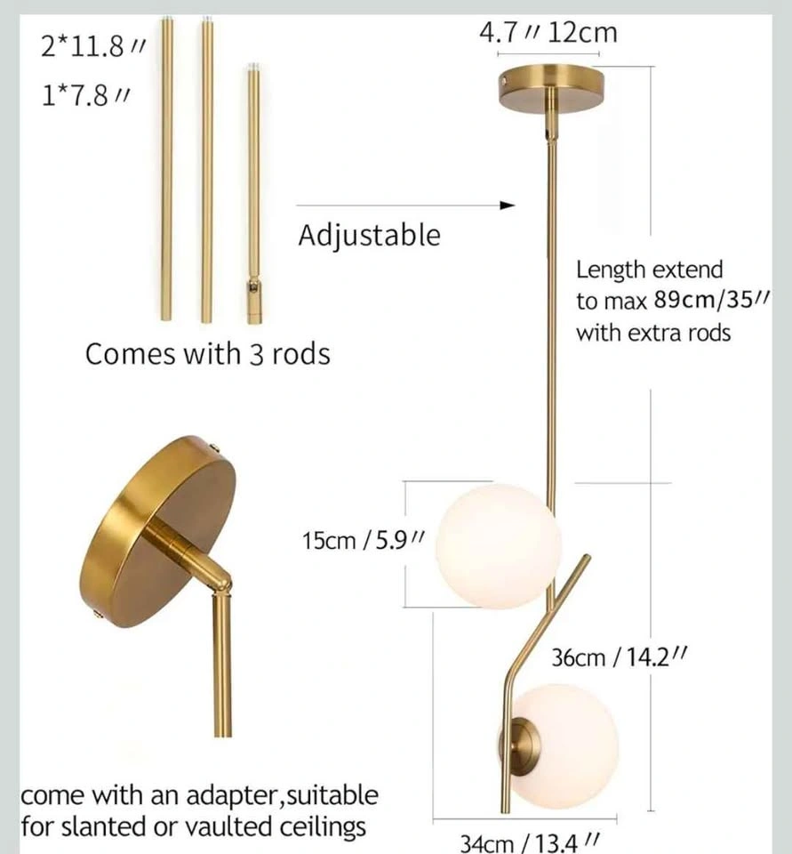 golden globe pendant lamps - photo 4