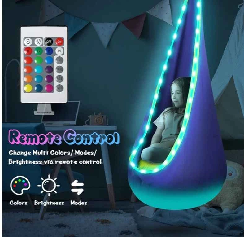 Hanging swing seat for children with light - photo 4