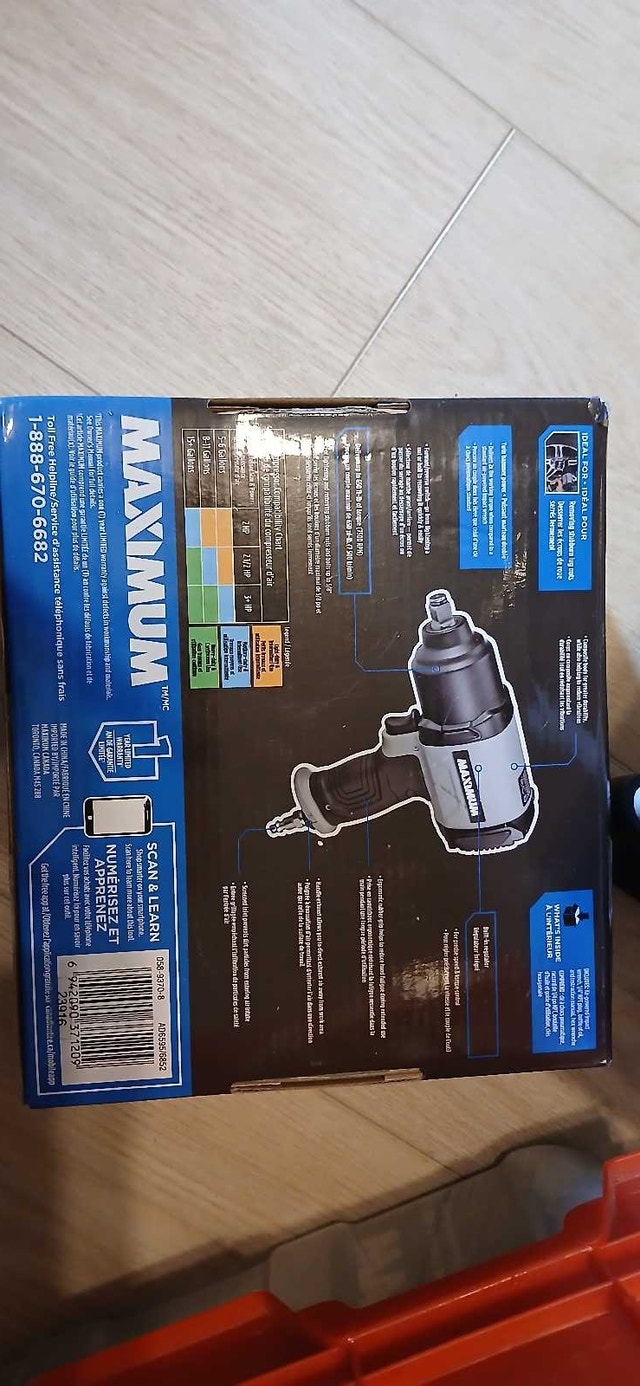 Maximum air powered impact wrench - photo 2