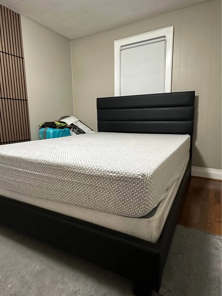 Queen Bed Frame with Mattress