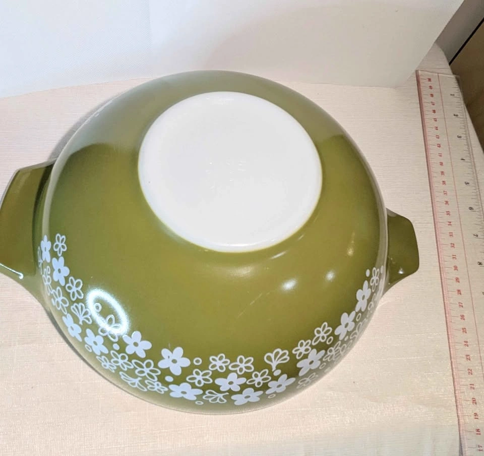 PYREX Spring Blossom Green Cinderella Mixing Bowl 444 4 qt - photo 4