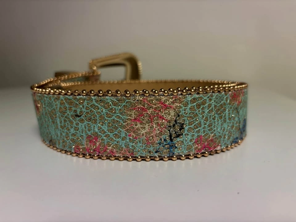 Flower Print Pattern Bead Edge Bohemian Belt - photo 3