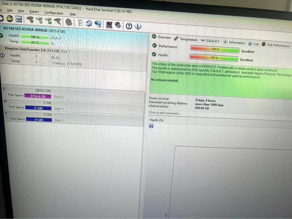 Brand New 4TB NVMe PCIe 5.0 SSD (Kioxia XG10d SED)