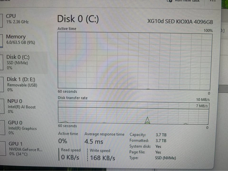 Brand New 4TB NVMe PCIe 5.0 SSD (Kioxia XG10d SED) - photo 2