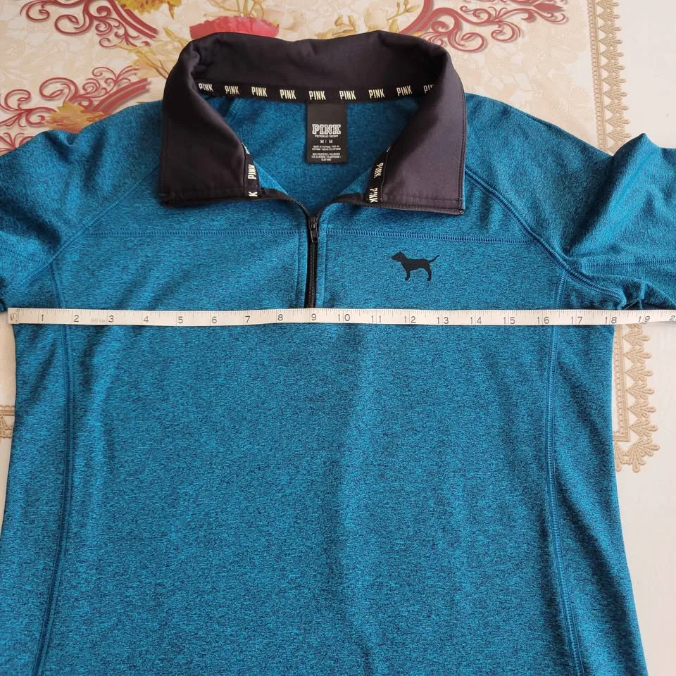 Victoria's Secret PINK Sweatshirt Womens Size M Teal Blue image indicator(6)