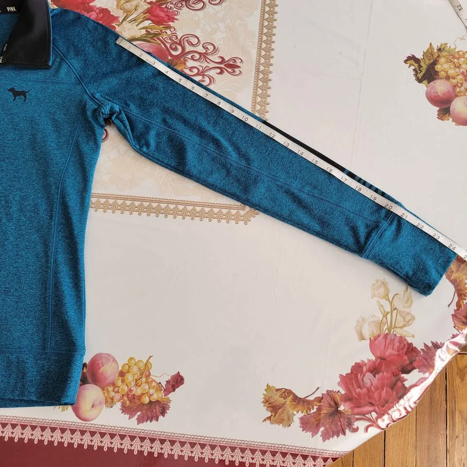 Victoria's Secret PINK Sweatshirt Womens Size M Teal Blue image indicator(8)