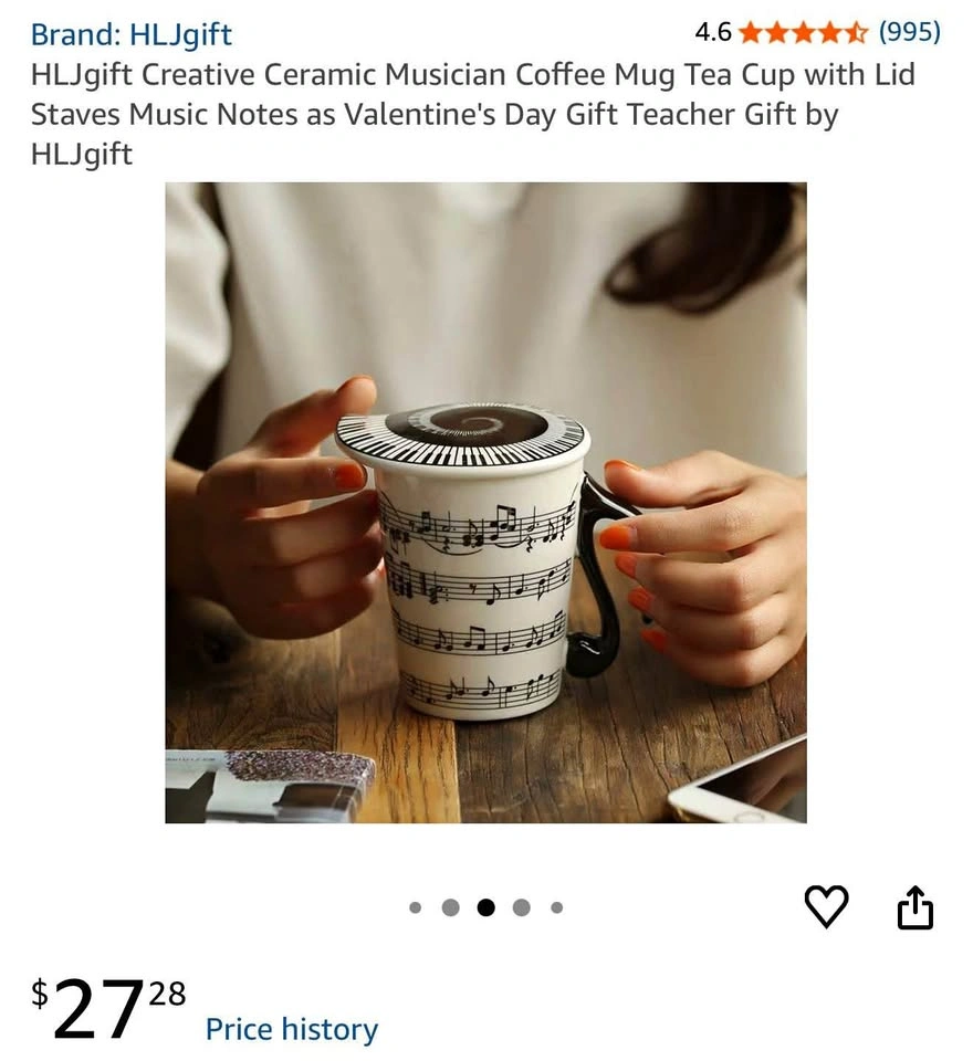 Musician Coffee Mug with Lid