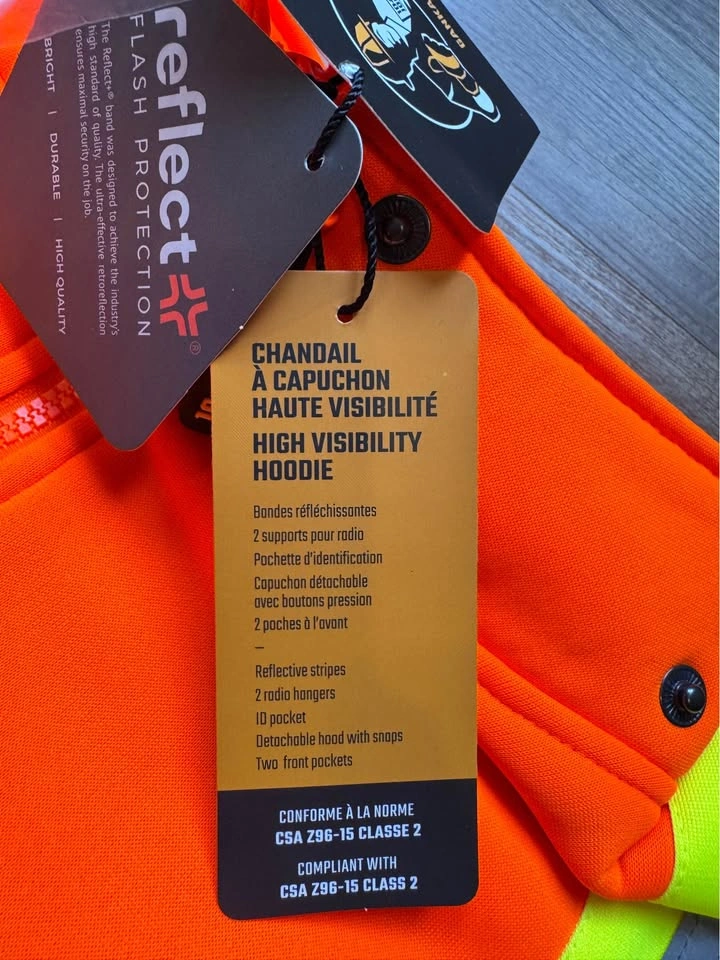 New Professional Reflect+ High Visibility Orange Hoodie 3XL - photo 3