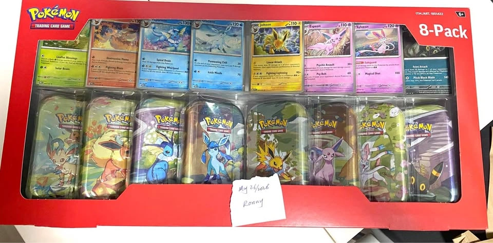 Prismatic Evolutions 8 tins collection