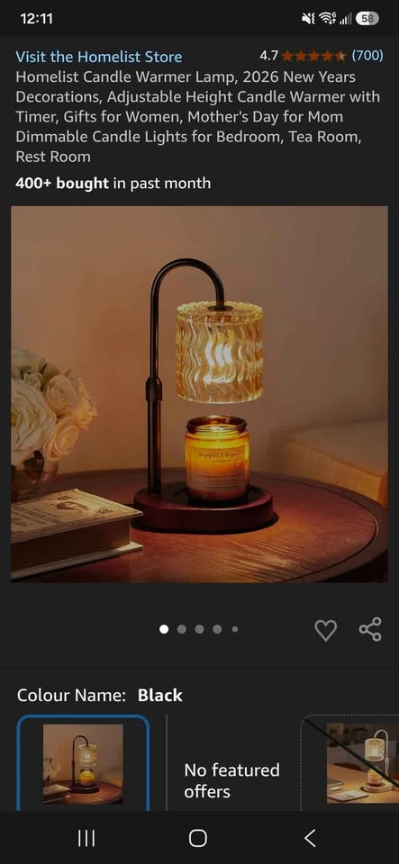 NEW Homelist Candle Warmer Lamp – Adjustable Height & Timer - photo 2