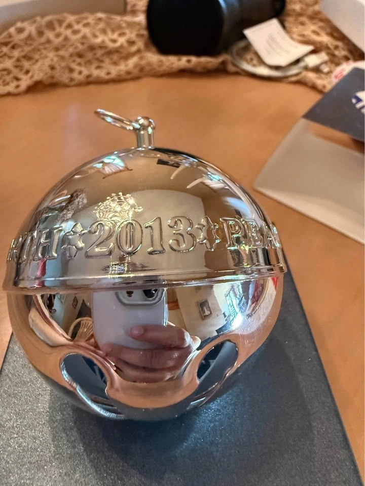 Wallace 2013 Silverplate Sleigh Bell Christmas Ornament In Box - photo 2
