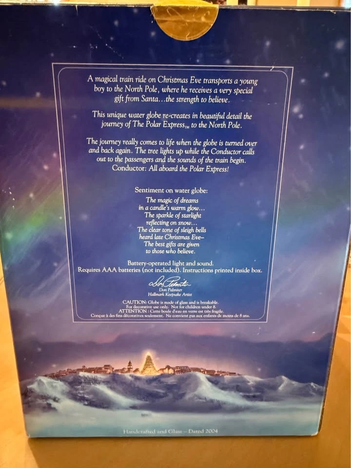 The Polar Express Journey Water Globe 04 Hallmark Warner Brother - photo 2