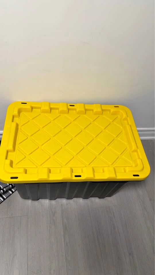 Tuff Store 102L Heavy Duty Storage Tote - Yellow & Black