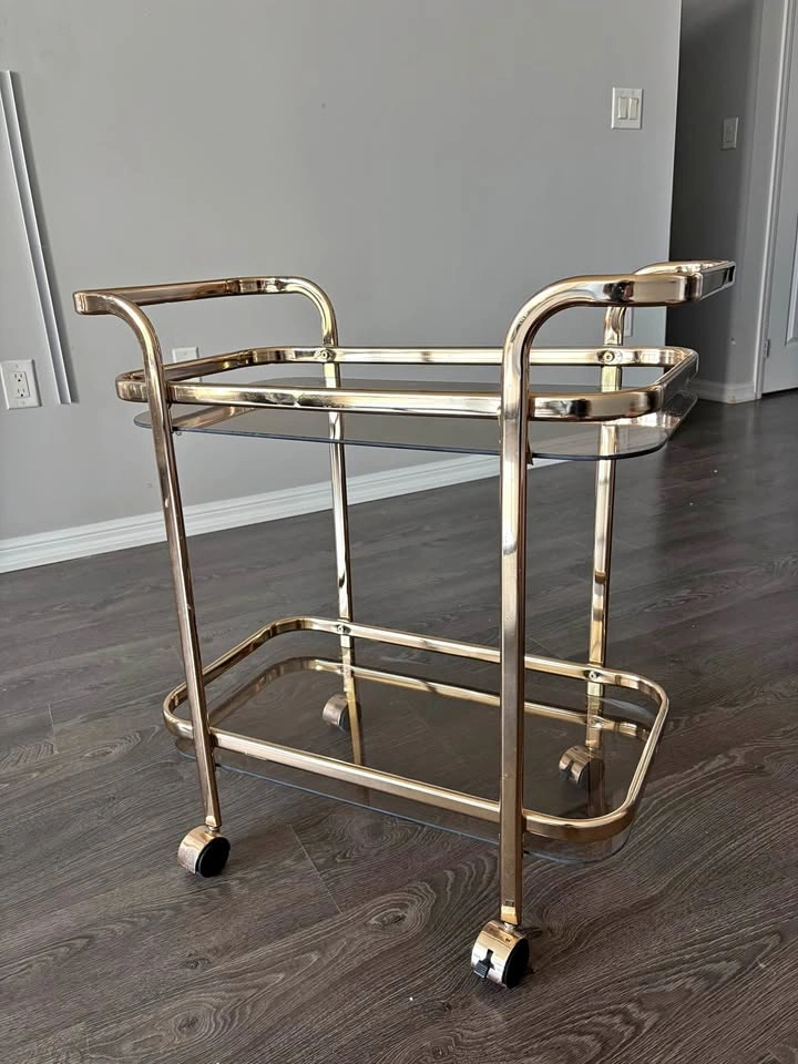 Gold Rolling Bar Cart