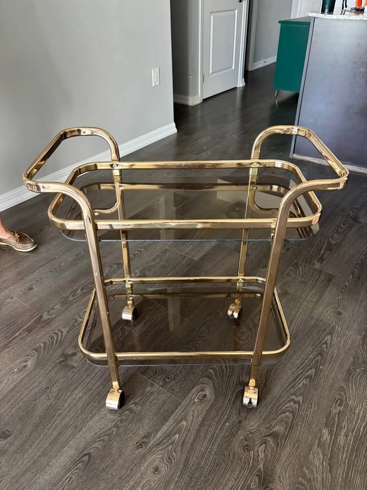 Gold Rolling Bar Cart - photo 3