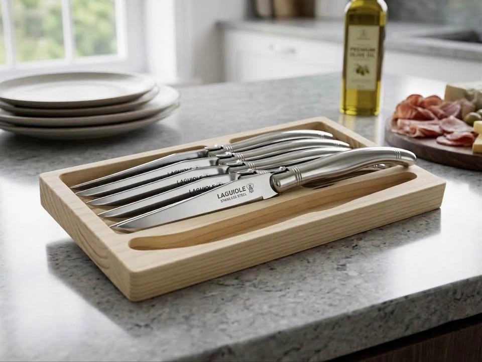 New in Box Laguiole Professional Stainless Steel Steak Knife Set