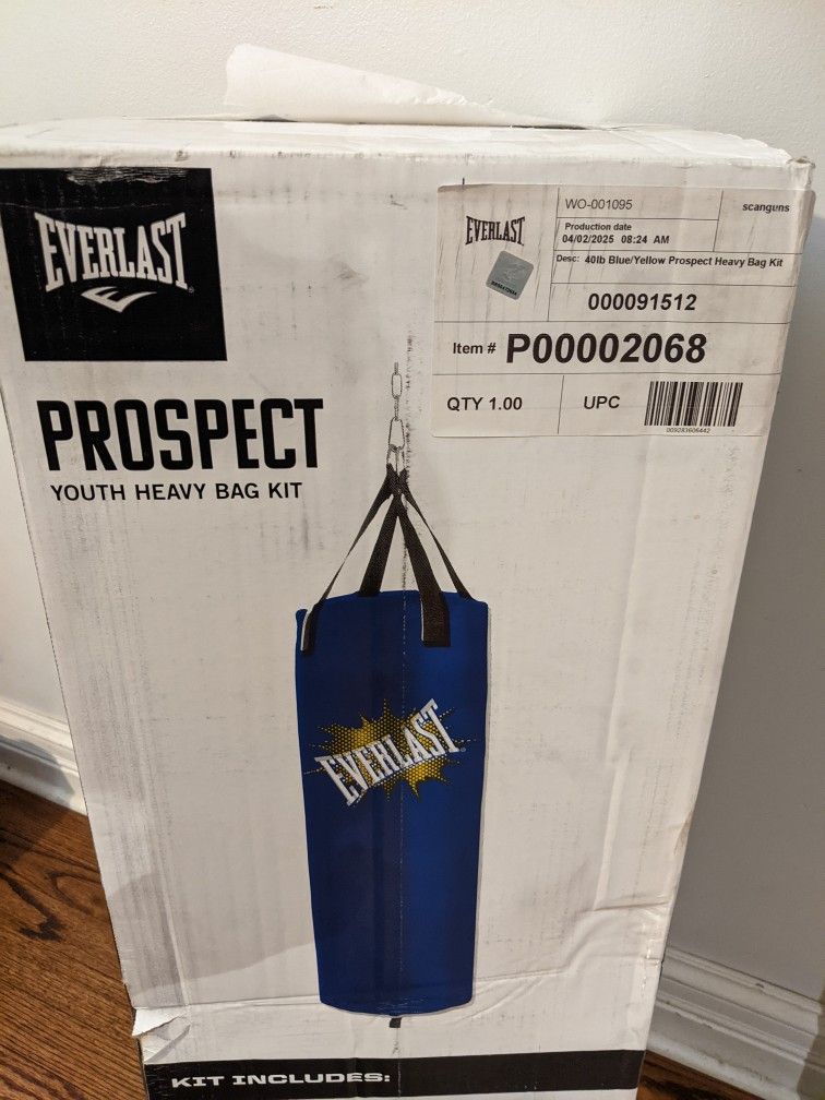 Everlast Prospect Youth Punching Bag with Gloves Sealed
