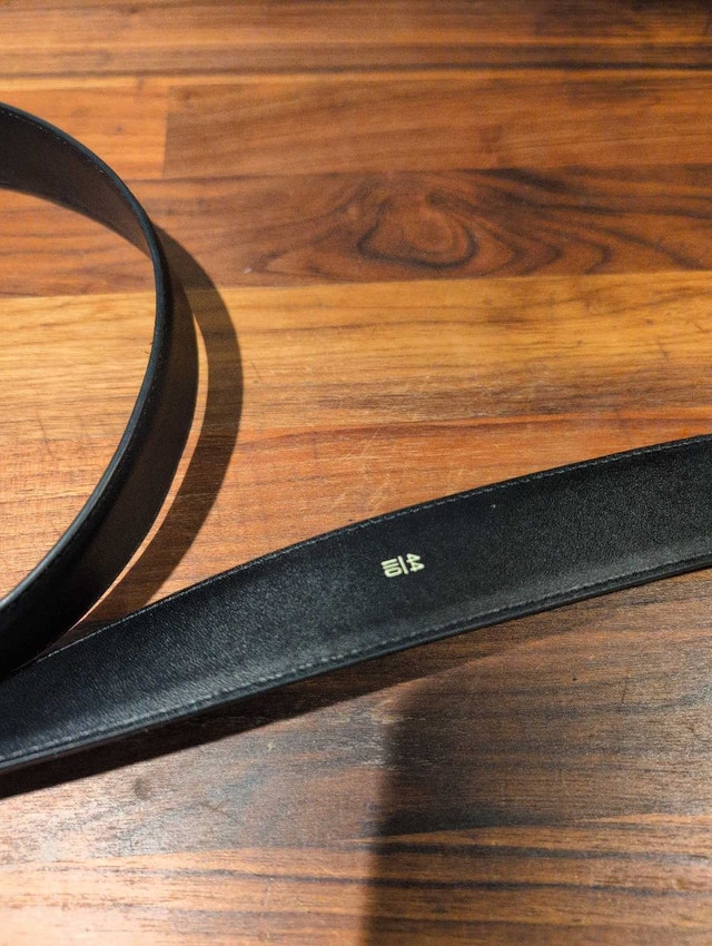 Black Leather Ratchet Belt