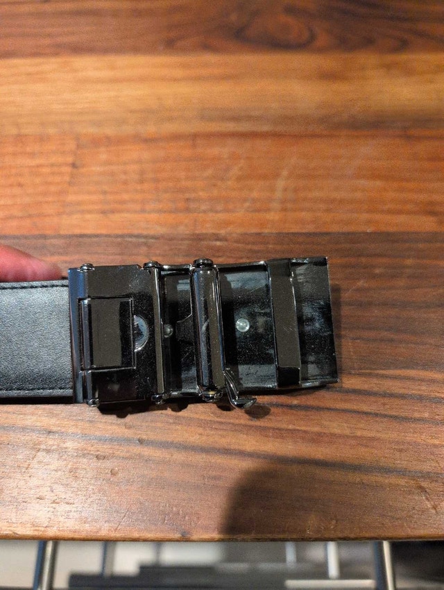 Black Leather Ratchet Belt - photo 3