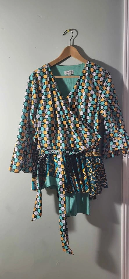 African inspired wrap around shirt - photo 2