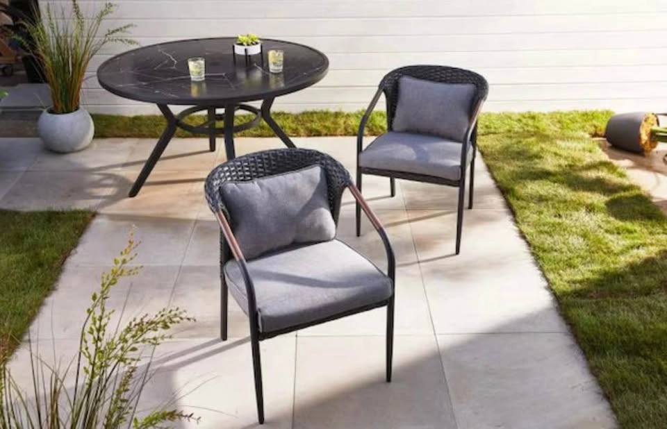 New CANVAS Jasper All-Weather Wicker Outdoor/Patio Dining Chair, - photo 3