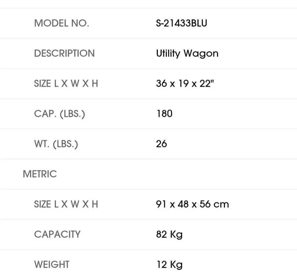 Uline Utility Wagon Blue image indicator(3)