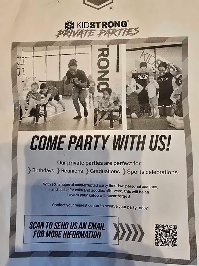 Kid Strong Private event voucher